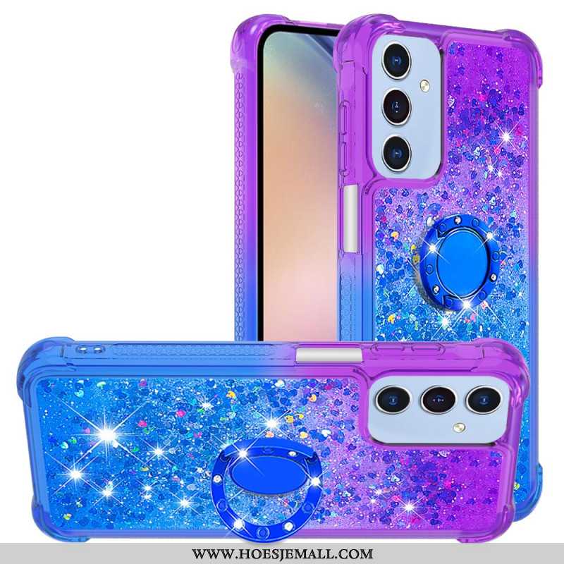 Case Hoesje Samsung Galaxy A15 5g Telefoonhoesje Steunring Met Glittergradiënt