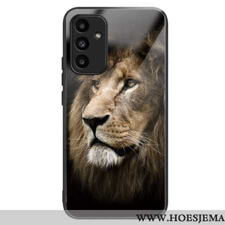 Hoesje Samsung Galaxy A15 5g Leeuwenkop Van Gehard Glas Bescherming Hoesje