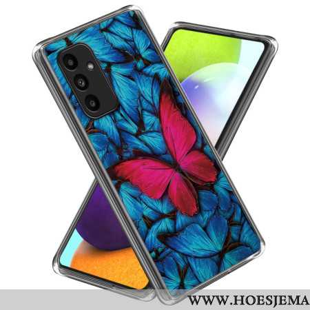 Hoesje Samsung Galaxy A15 5g Rode Vlinder Bescherming Hoesje