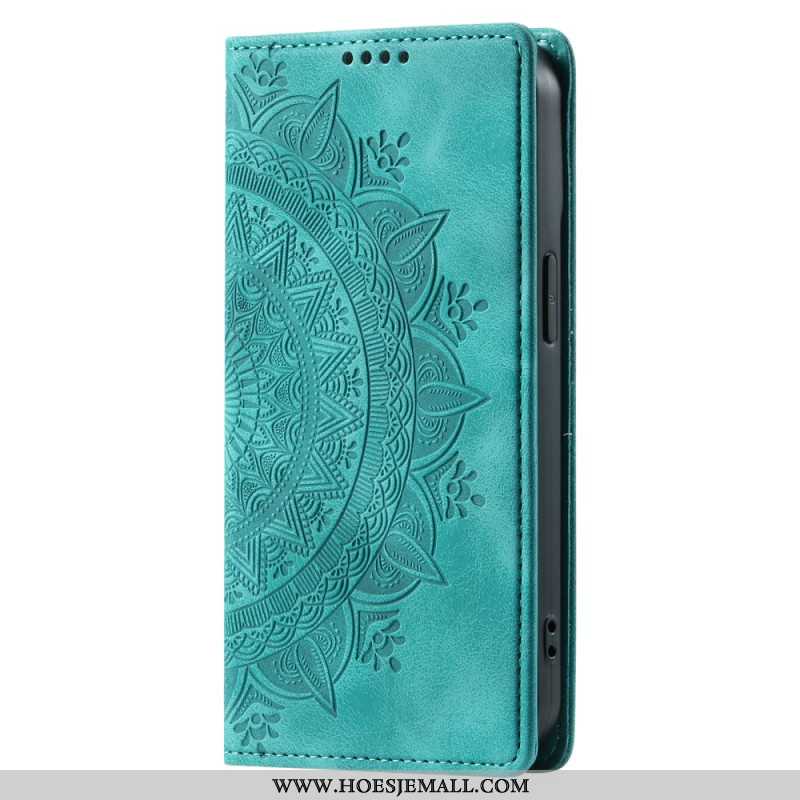 Folio-hoesje Samsung Galaxy A15 Suède Mandala-stijl