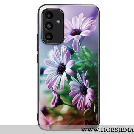 Cover Hoesje Samsung Galaxy A15 Telefoonhoesje Chrysanten Van Gehard Glas