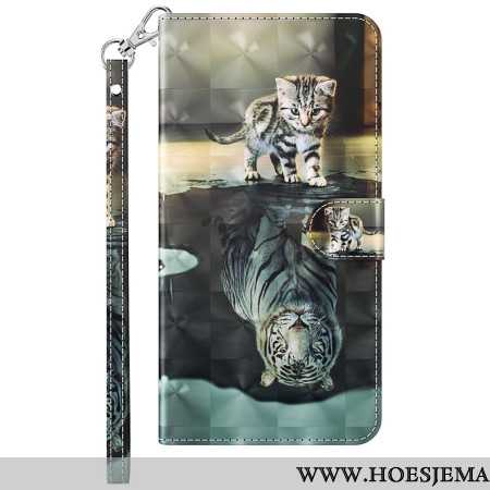 Leren Hoesje Samsung Galaxy A15 Kat En Tijger