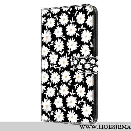 Leren Hoesje Samsung Galaxy A15 Bloemenpatroon