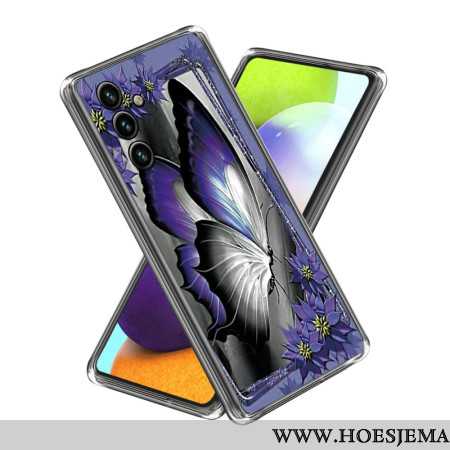 Hoesje Samsung Galaxy A15 Paarse Vlinder