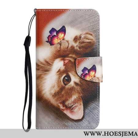 Bescherming Hoesje Samsung Galaxy A16 5g Vlinder- En Kattenpatroon