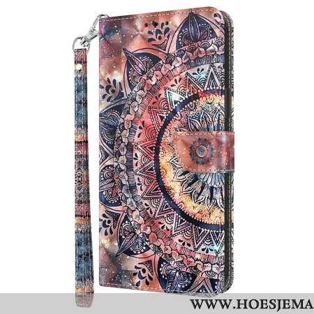 Flip Case Leren Samsung Galaxy A16 5g Kleurrijke Mandala Met Riempje