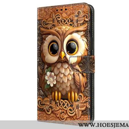 Leren Hoesje Samsung Galaxy A16 5g Uilpatroon