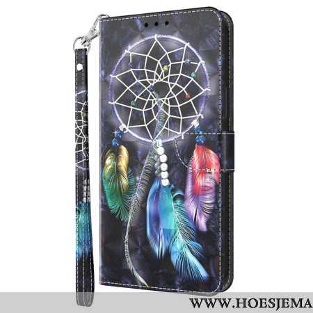 Leren Hoesje Samsung Galaxy A16 5g Dromenvanger In Lanièr Bescherming Hoesje