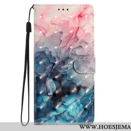 Leren Hoesje Samsung Galaxy A16 5g Waterverfmarmer Bescherming Hoesje