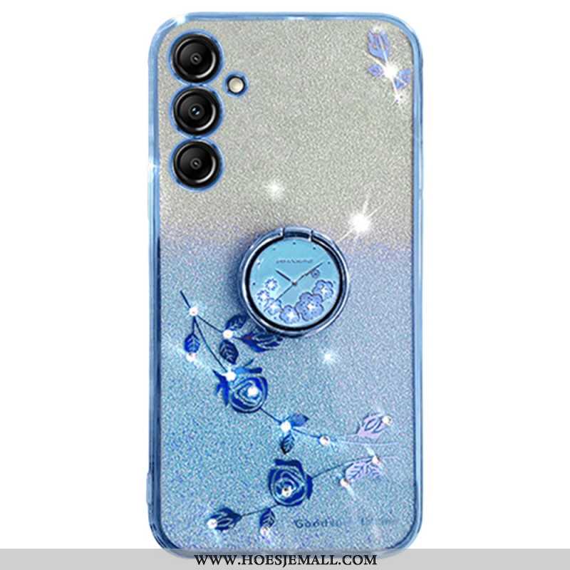 Hoesje Samsung Galaxy A16 5g Steunring Met Bloem En Strass Kadem