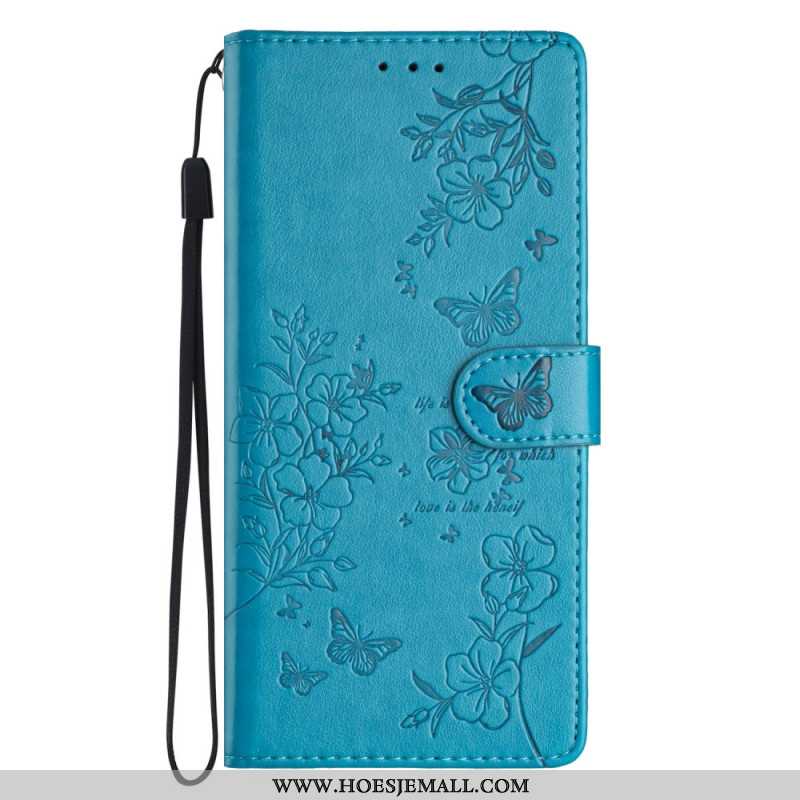 Leren Hoesje Samsung Galaxy A16 5g Bloemenprint