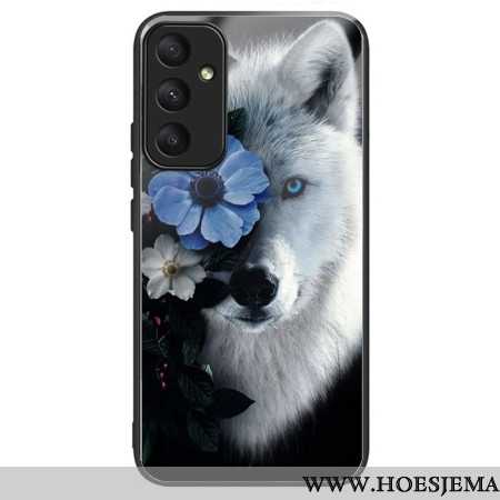 Hoesje Samsung Galaxy A55 5g Wolf Van Gehard Glas Met Bloemenmotief