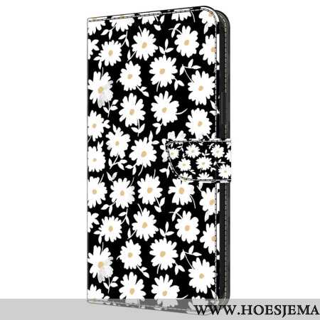 Leren Hoesje Samsung Galaxy A55 5g Bloemen