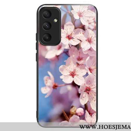 Hoesje Samsung Galaxy A55 5g Perzikbloesems Van Gehard Glas