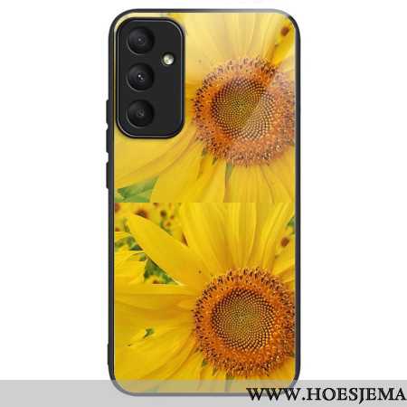 Hoesje Samsung Galaxy A55 5g Zonnebloemen Van Gehard Glas