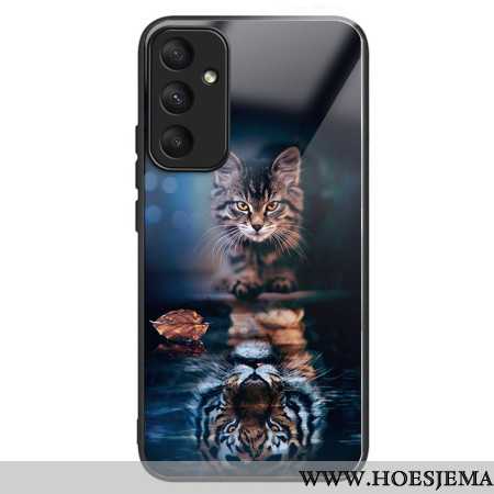 Hoesje Samsung Galaxy A55 5g Kat En Tijger Gehard Glas