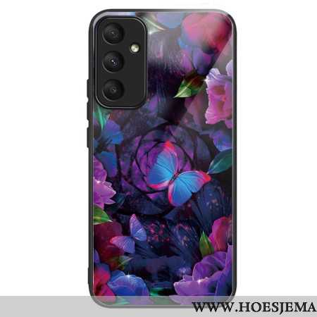 Hoesje Samsung Galaxy A55 5g Kleurrijke Vlinders Van Gehard Glas Bescherming Hoesje