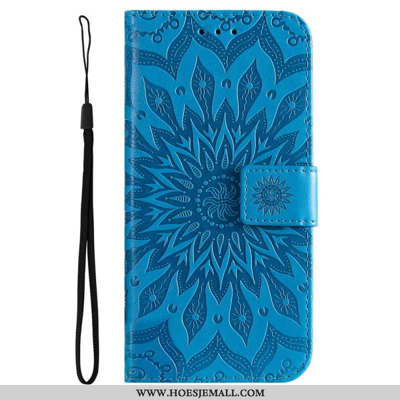 Flip Case Leren Samsung Galaxy A55 5g Fantastische Mandala Met Riem