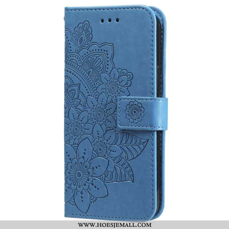 Folio-hoesje Samsung Galaxy A55 5g Telefoonhoesje Bloemenmandala Met Bandje