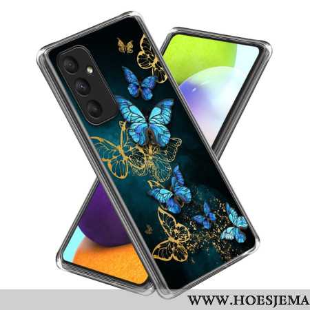 Hoesje Voor Samsung Galaxy A55 5g Cluster Blauwe Vlinders