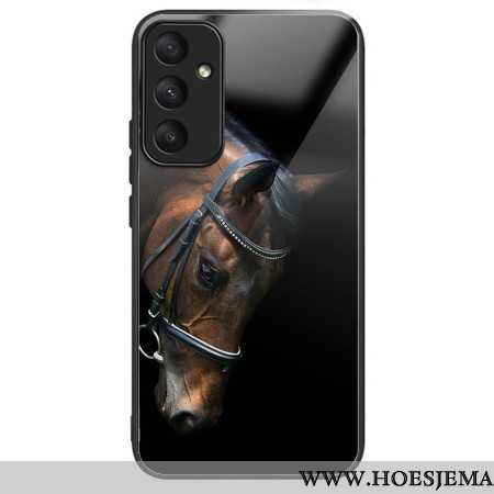 Case Hoesje Samsung Galaxy A55 5g Telefoonhoesje Paardenhoofd Van Gehard Glas