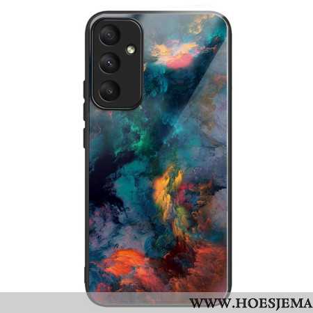 Case Hoesje Samsung Galaxy A55 5g Telefoonhoesje Gehard Glas Kleurrijke Wolken