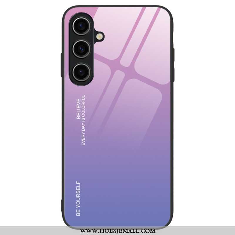 Hoesje Voor Samsung Galaxy A55 5g Wees Jezelf Gehard Glas