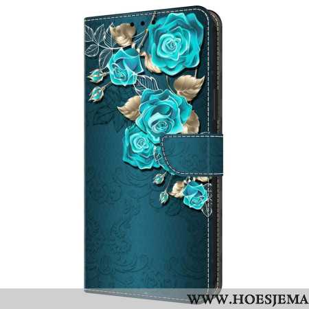 Leren Hoesje Samsung Galaxy A55 5g Roze Blauw