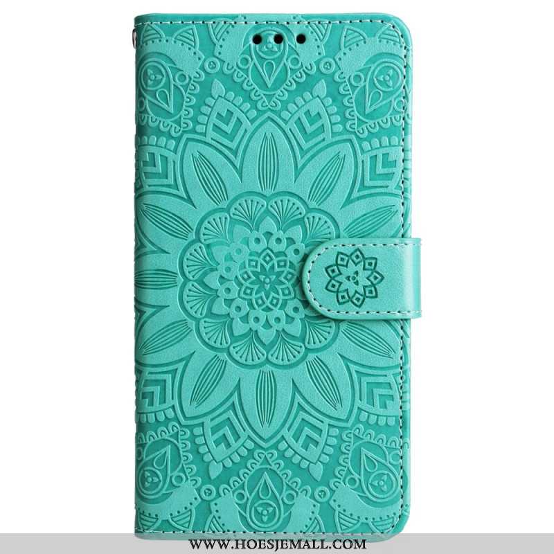 Leren Hoesje Voor Samsung Galaxy M55 5g Mandala Met Koord