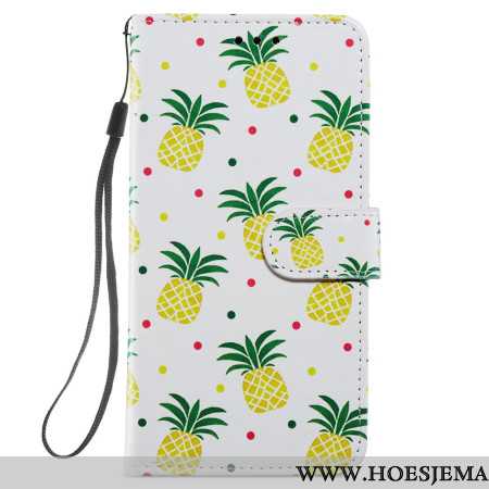 Bescherming Hoesje Samsung Galaxy S24 5g Ananas Met Bandje