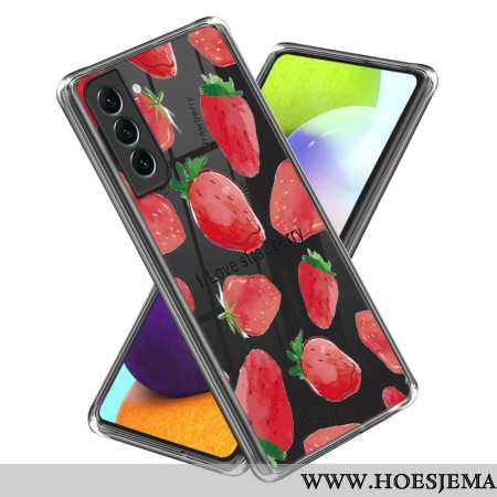 Case Hoesje Samsung Galaxy S24 5g Telefoonhoesje Transparante Aardbeien