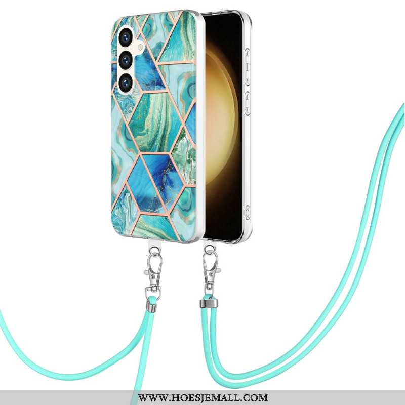 Case Hoesje Samsung Galaxy S24 5g Telefoonhoesje Geometrisch Marmerkoord