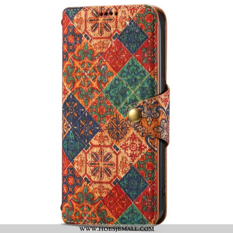 Leren Hoesje Voor Samsung Galaxy S24 5g Bloemenprint