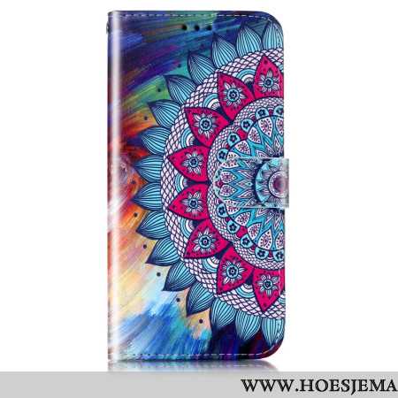 Leren Hoesje Voor Samsung Galaxy S24 5g Mandala-bandpatroon