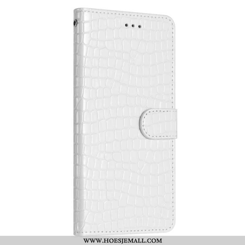 Leren Hoesje Samsung Galaxy S24 5g Krokodilstructuur En Band