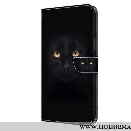 Folio-hoesje Samsung Galaxy S24 5g Telefoonhoesje Zwarte Kattenogen