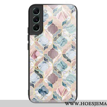 Hoesje Samsung Galaxy S24 5g Pastelmarmer Gehard Glas