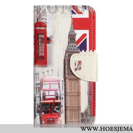 Leren Hoesje Samsung Galaxy S24 5g Londen Leven In Lanière Bescherming Hoesje