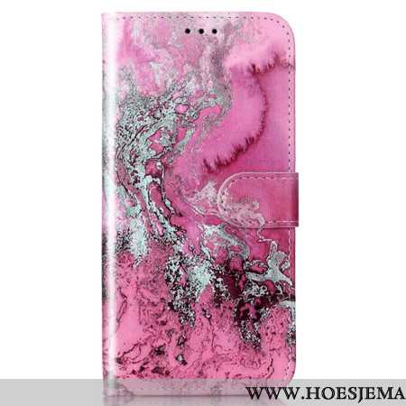 Folio-hoesje Samsung Galaxy S24 5g Roze Marmerpatroon