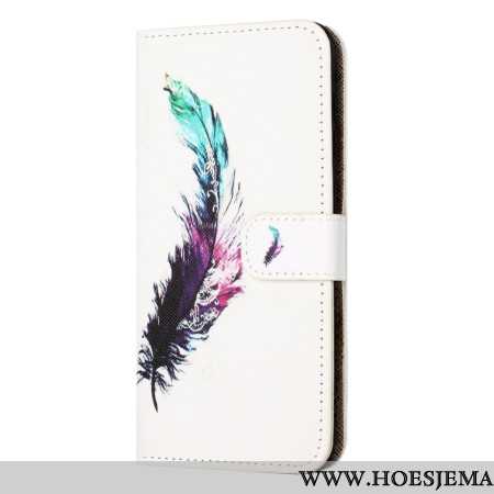 Leren Hoesje Samsung Galaxy S24 Fe Veer Met Bandje Bescherming Hoesje