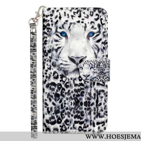 Leren Hoesje Voor Samsung Galaxy S24 Fe Luipaardband