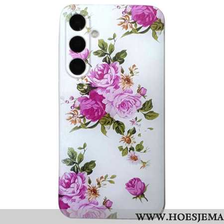 Hoesje Samsung Galaxy S24 Fe Roze Bloemen Bescherming Hoesje