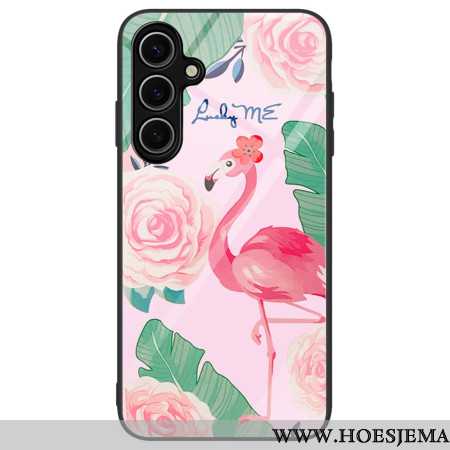 Hoesje Samsung Galaxy S24 Fe Flamingo Gehard Glas Bescherming Hoesje