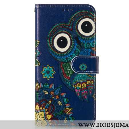 Folio-hoesje Samsung Galaxy S24 Fe Telefoonhoesje Blauwe Uil