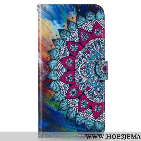 Flip Case Leren Samsung Galaxy S24 Fe Mandalapatroon