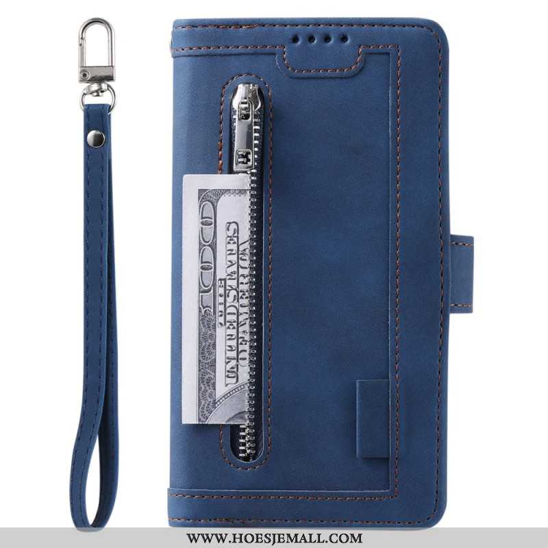 Leren Hoesje Voor Samsung Galaxy S24 Fe 9 Lanyard-kaarthouders