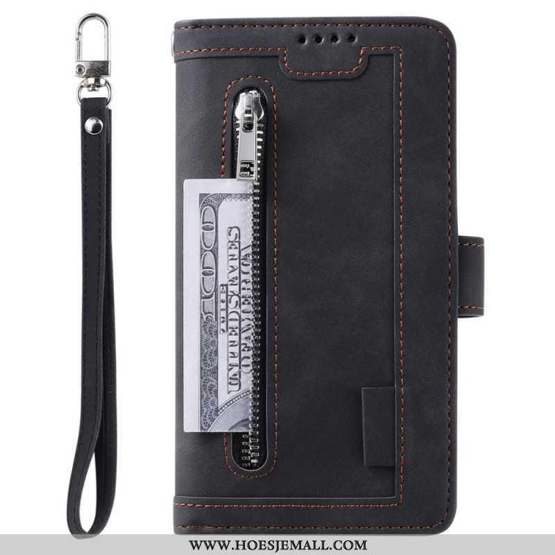 Leren Hoesje Voor Samsung Galaxy S24 Fe 9 Lanyard-kaarthouders