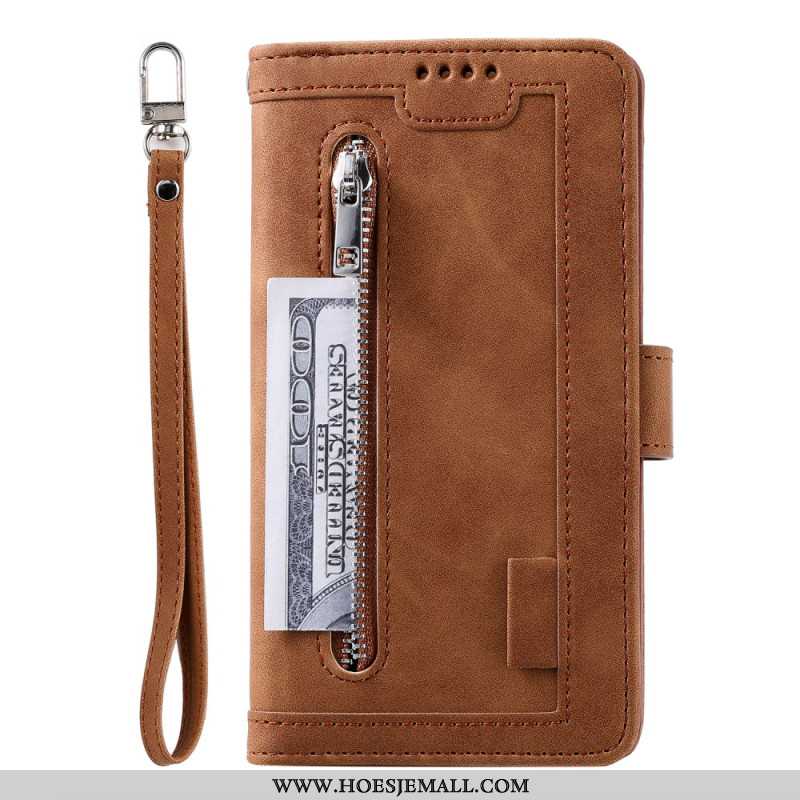 Leren Hoesje Voor Samsung Galaxy S24 Fe 9 Lanyard-kaarthouders