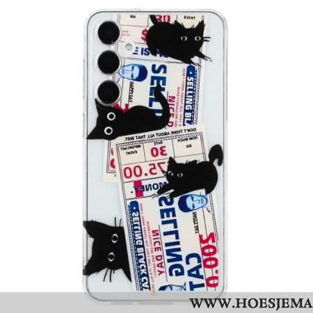 Hoesje Voor Samsung Galaxy S24 Fe Zwarte Katten