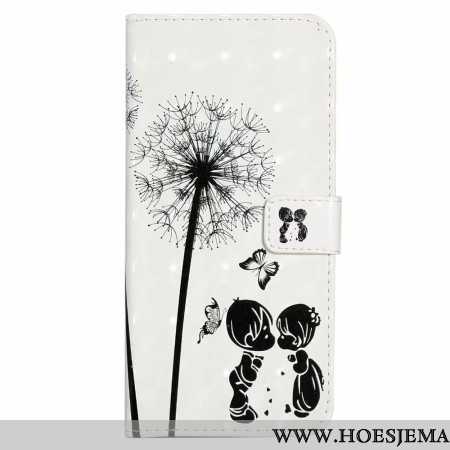 Leren Hoesje Samsung Galaxy S24 Fe Kinderen En Paardenbloemen